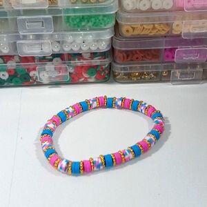 Handmade Clay Bead Bracelet Jewelry Women Teens (113)